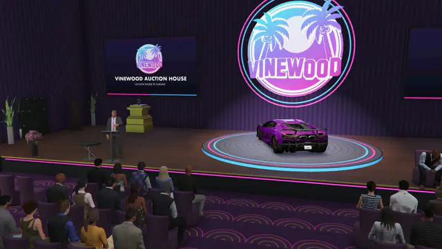 Casa de licitații, captură din trailerul Vinewood